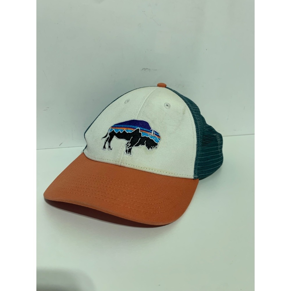 Patagonia Mens Fitz Roy Snap Back Bison Buffalo Trucker Hat